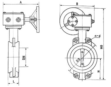 中線不銹鋼對(duì)夾蝶閥結(jié)構(gòu)圖 中線不銹鋼對(duì)夾蝶閥結(jié)構(gòu)圖